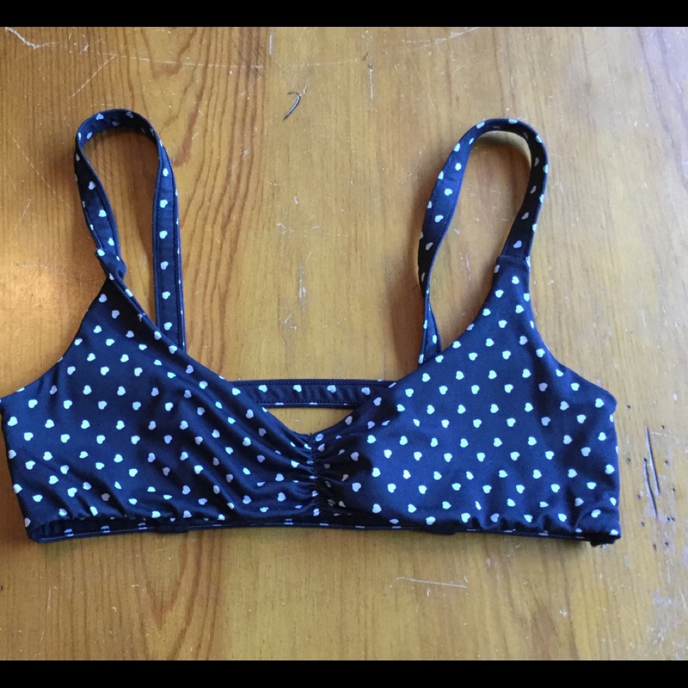 NATIVE INTIMATES Bikini Top Navy w/Hearts